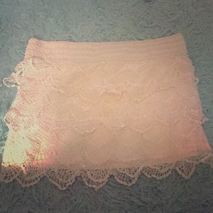 Nabee off-white ruffle skirt
